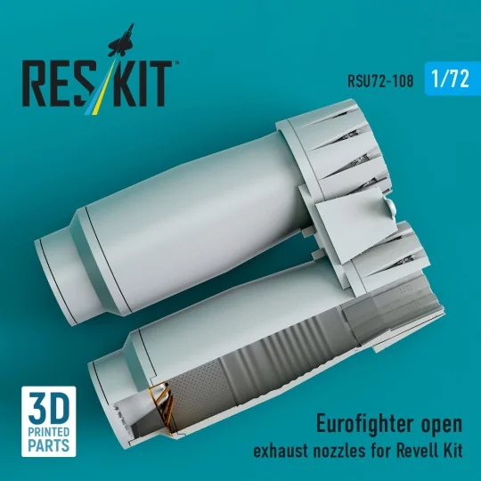 Eurofighter open exhaust nozzles for Revell kit (3D Printed), 1/72 ...