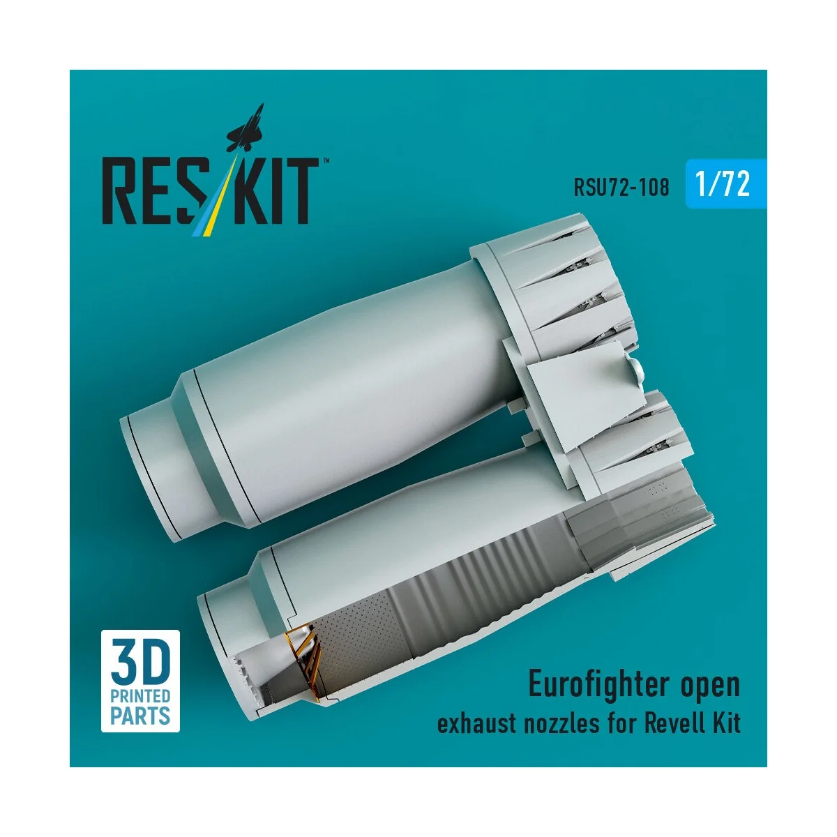 Eurofighter open exhaust nozzles for Revell kit (3D Printed), 1/72 ...