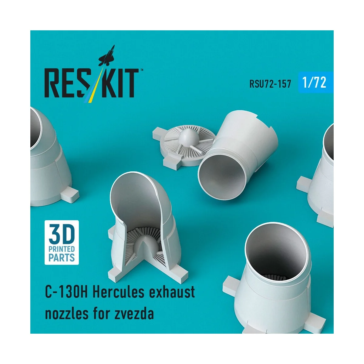 C-130H Hercules exhaust nozzles for Zvezda kit (3D Printed), 1/72 -...