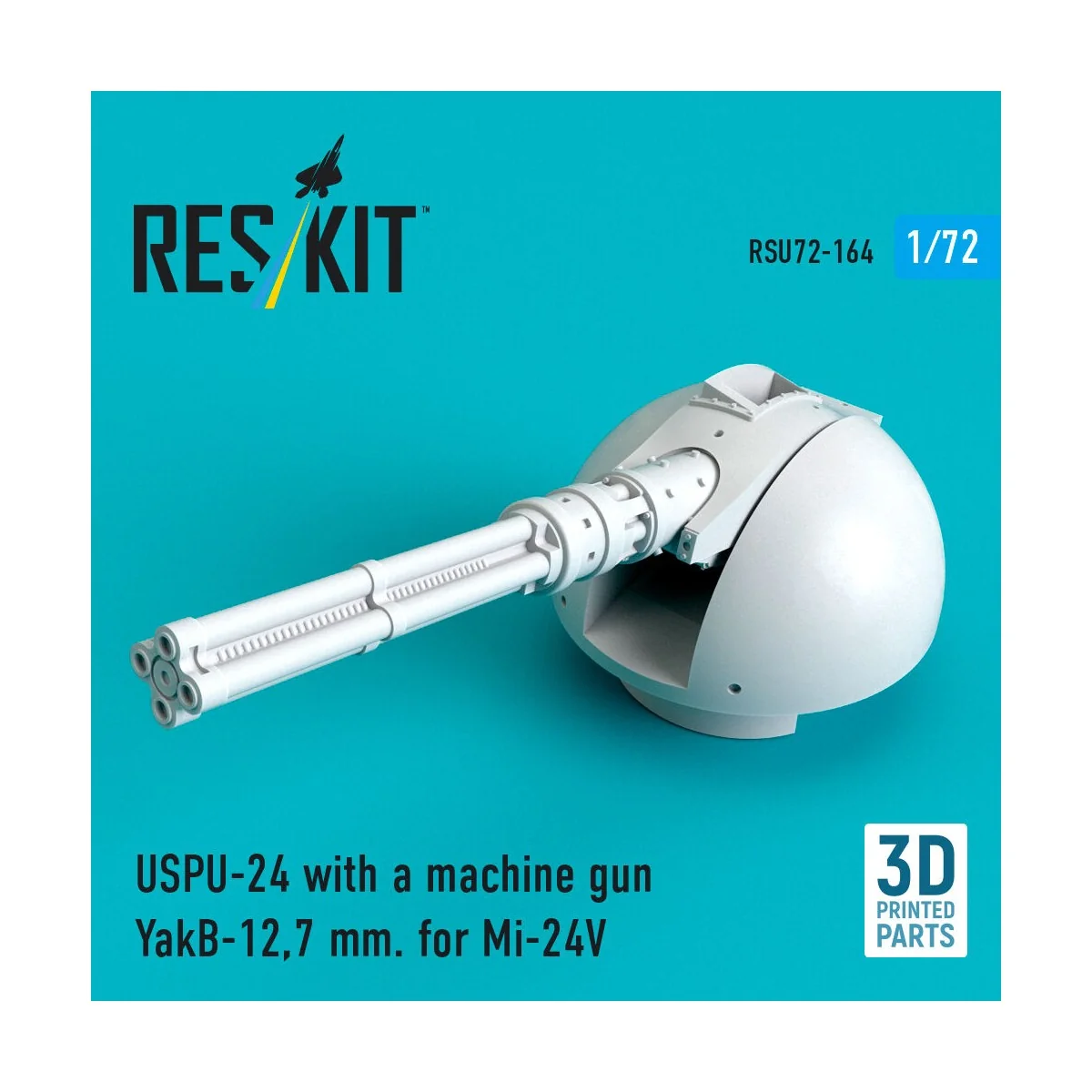 USPU-24 with a machine gun YakB-12,7 mm for Mi-24V (3D Printed) - R...