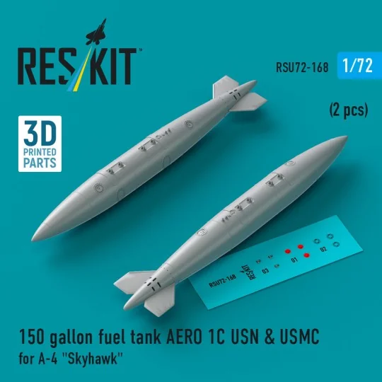 150 gallon fuel tank AERO 1C USN & USMC for A-4 Skyhawk (2 pcs) (3D... 150 gallon fuel tank AERO 1C USN & USMC for A-4 Skyhawk (2 pcs) (3D...