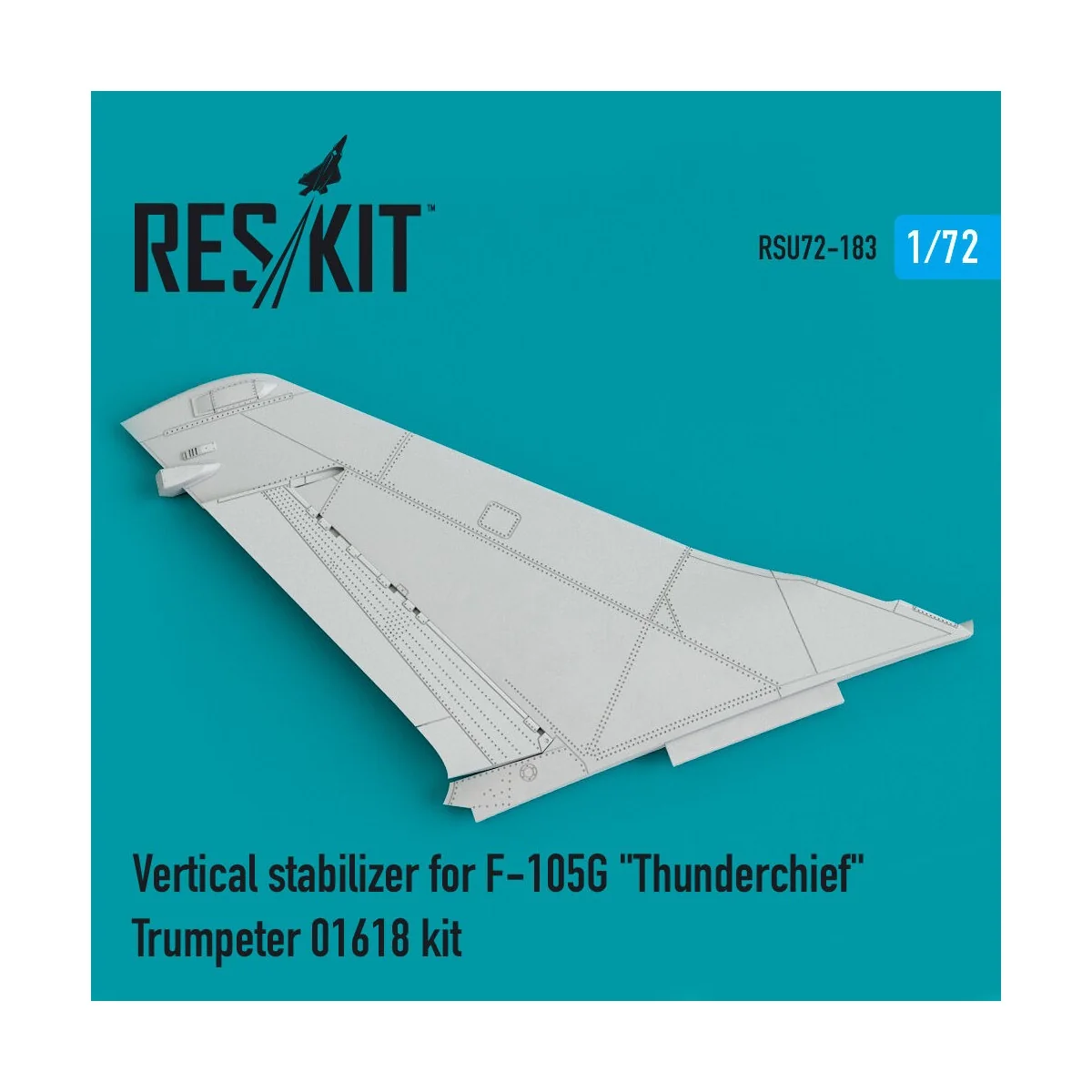 Vertical stabilizer for F-105G Thunderchief Trumpeter 01618 kit - R...