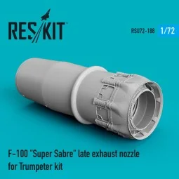 F-100 Super Sabre late exhaust nozzle for Trumpeter kit, 1/72 - Res...
