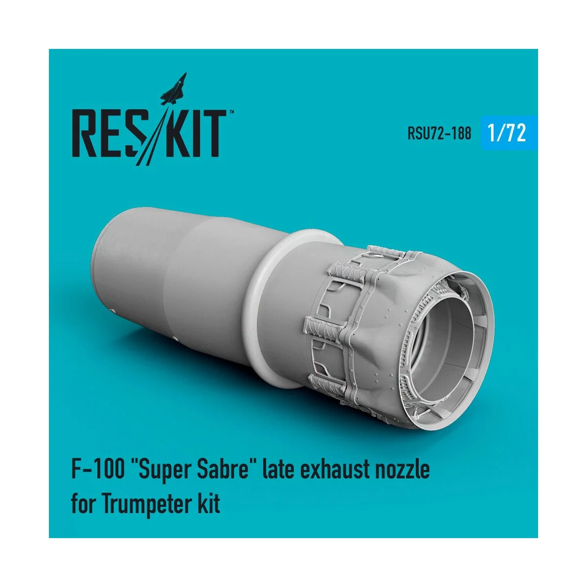 F-100 Super Sabre late exhaust nozzle for Trumpeter kit, 1/72 - Res... F-100 Super Sabre late exhaust nozzle for Trumpeter kit, 1/72 - Res...