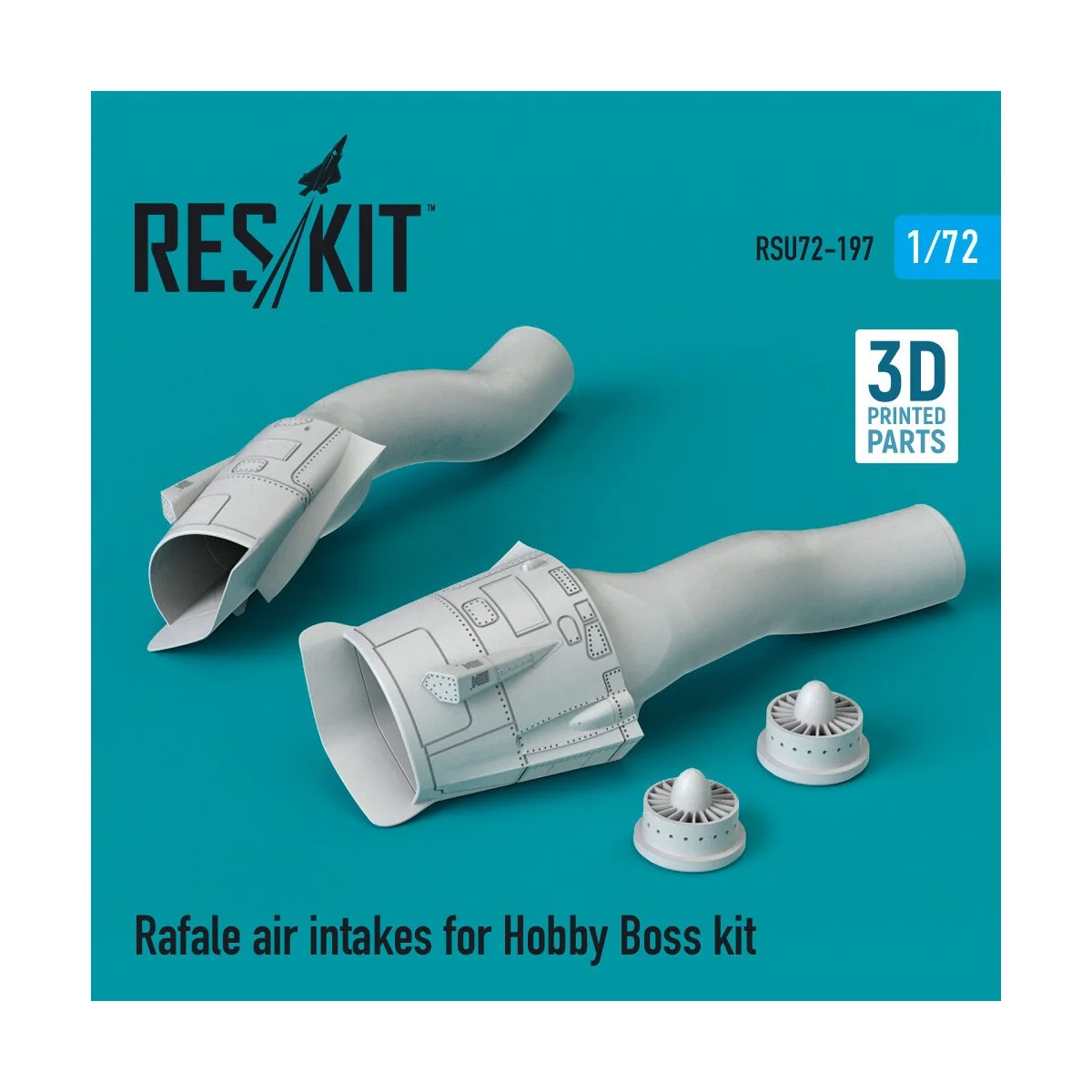 Rafale air intakes for Hobby Boss kit (3D Printed), 1/72 - ResKit M... Rafale air intakes for Hobby Boss kit (3D Printed), 1/72 - ResKit M...