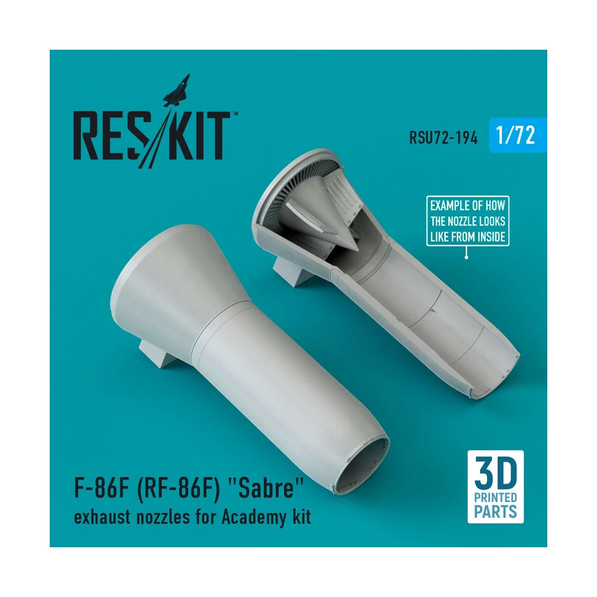 F-86F (RF-86F) Sabre exhaust nozzles for Academy kit (3D Printed), ... F-86F (RF-86F) Sabre exhaust nozzles for Academy kit (3D Printed), ...