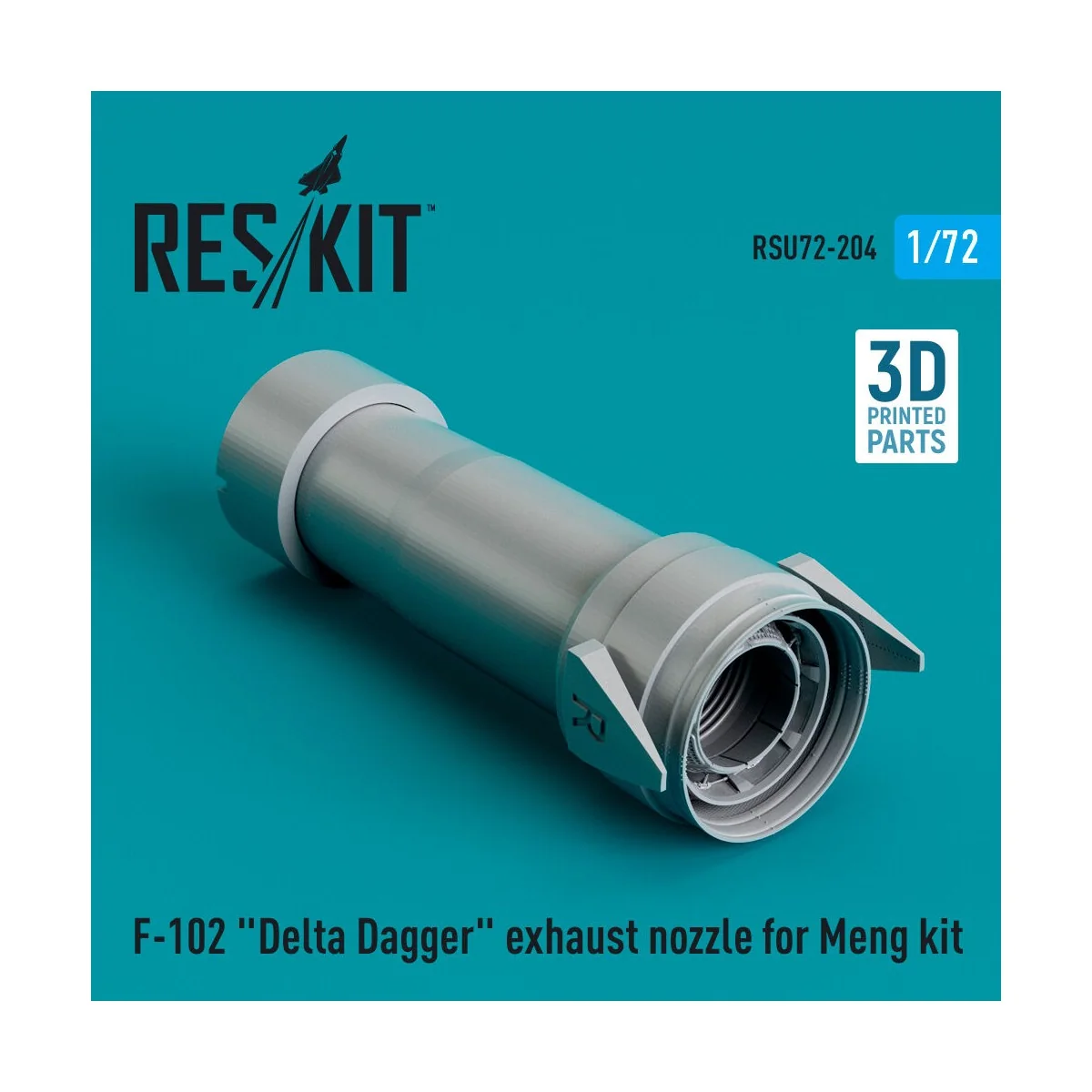 F-102 Delta Dagger exhaust nozzle for Meng kit (3D Printed), 1/72 -...