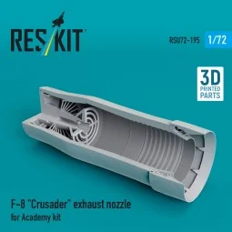 F-8 Crusader exhaust nozzle for Academy kit (3D Printed), 1/72 - Re...