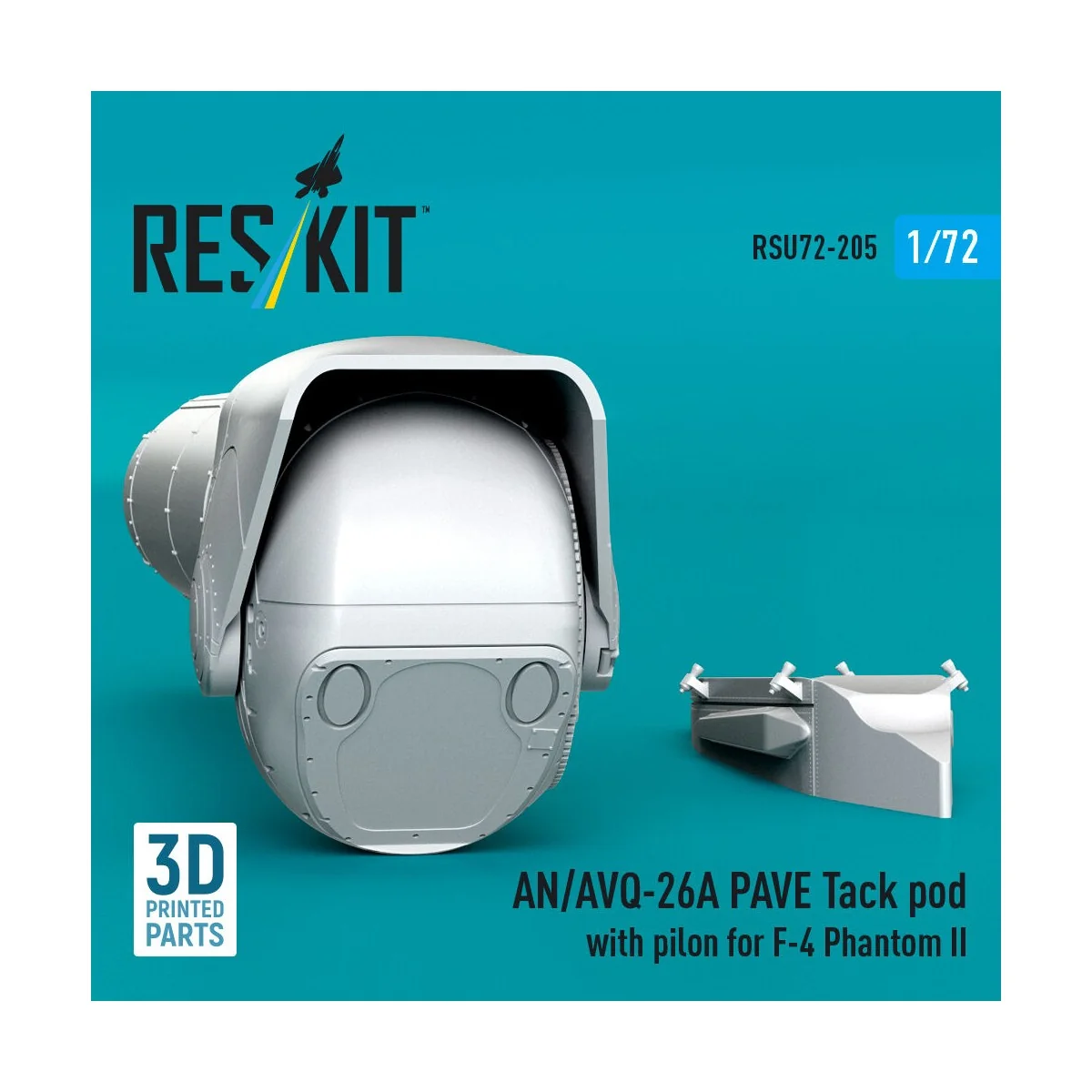 AN/AVQ-26A PAVE Tack pod with pylon for F-4 Phantom II (3D Printed)... AN/AVQ-26A PAVE Tack pod with pylon for F-4 Phantom II (3D Printed)...