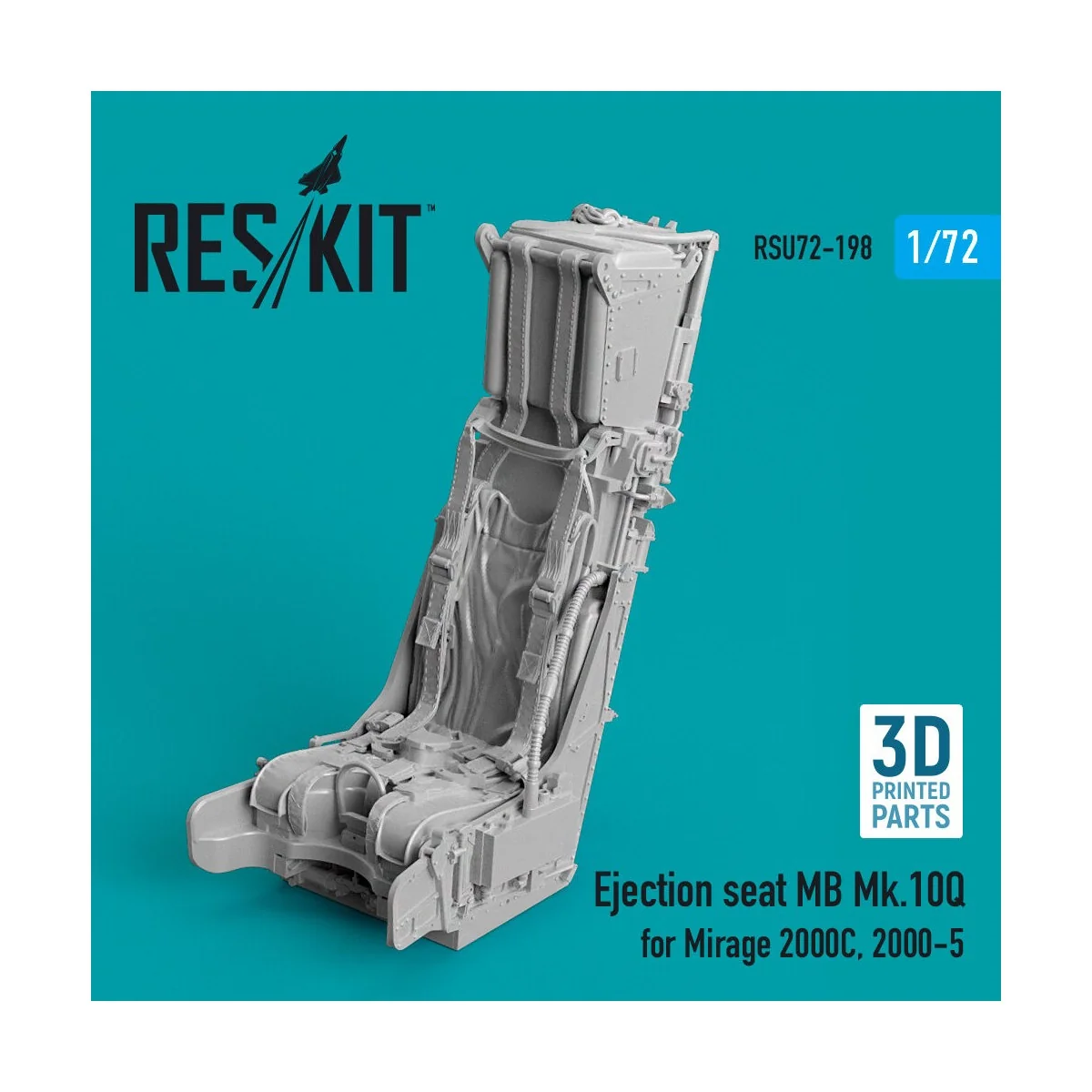 Ejection seat MB Mk.10Q for Mirage 2000C, 2000-5 (3D Printed), 1/72... Ejection seat MB Mk.10Q for Mirage 2000C, 2000-5 (3D Printed), 1/72...