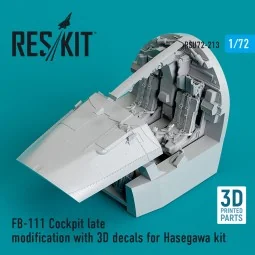 FB-111 Cockpit late modification with 3D decals for Hasegawa kit (3...