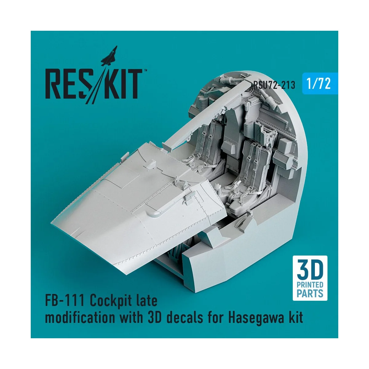 FB-111 Cockpit late modification with 3D decals for Hasegawa kit (3...