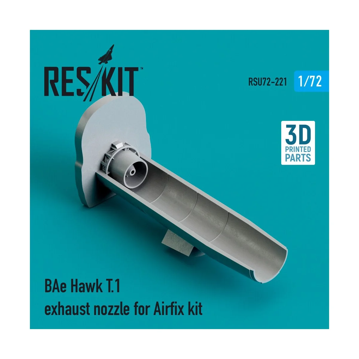 BAe Hawk T.1 exhaust nozzle for Airfix kit (3D Printed), 1/72 - Res...