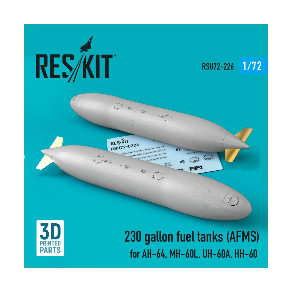230 gallon fuel tanks (AFMS) for AH-64, MH-60L, UH-60A, HH-60 (2 pc...