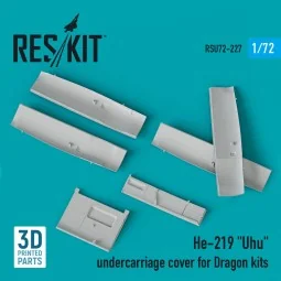 He-219 Uhu undercarriage covers for Dragon kit (3D Printed) - ResKi...
