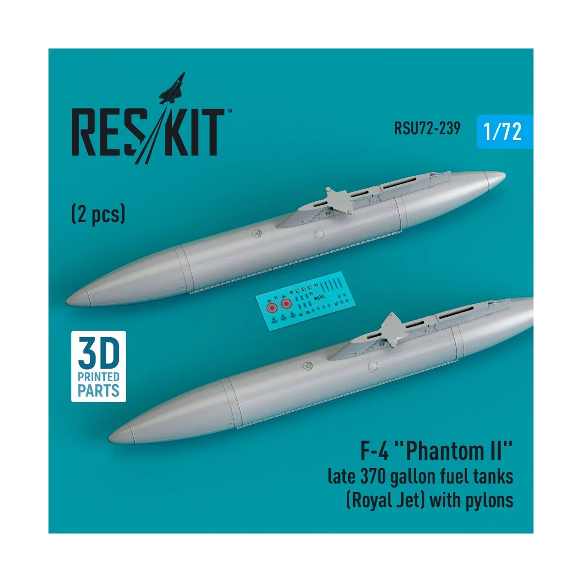 F-4 Phantom II late 370 gallon fuel tanks (Royal Jet) with pylons (...