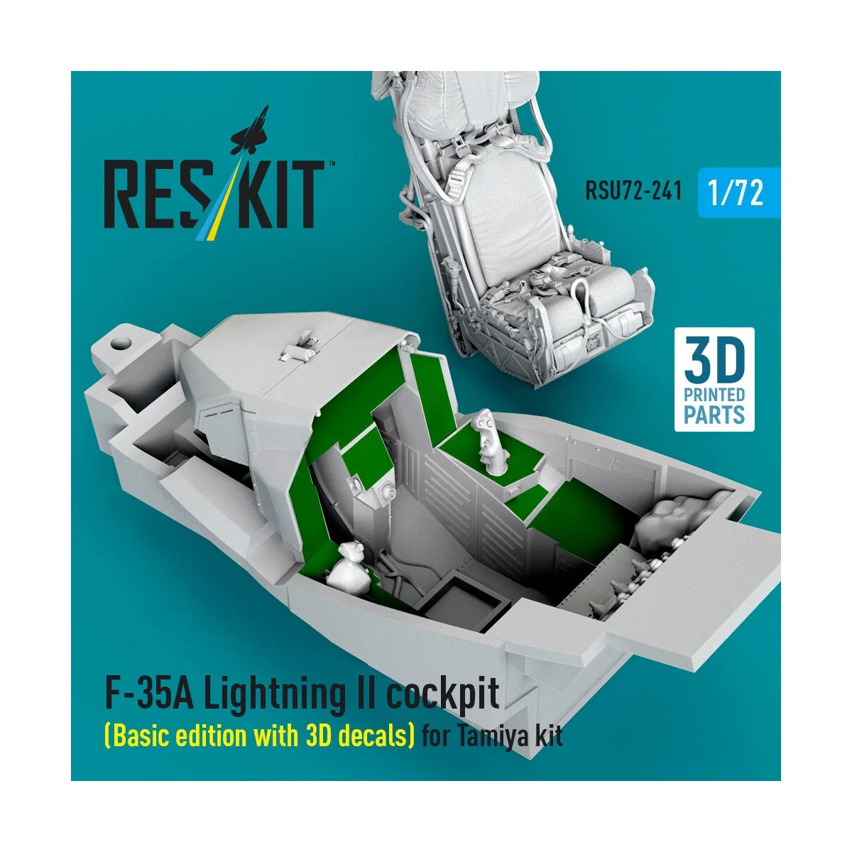 F-35A Lightning II cockpit (Basic edition with 3D decals) for Tamiy...