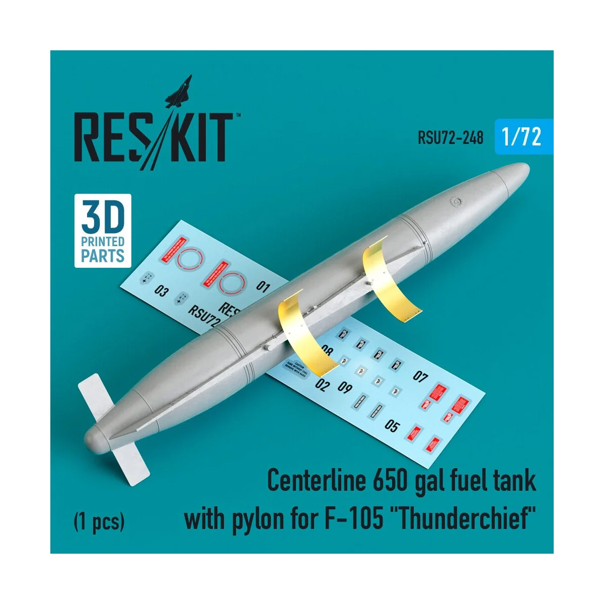 Centerline 650 gal fuel tank with pylons for F-105 Thunderchief (1 ... Centerline 650 gal fuel tank with pylons for F-105 Thunderchief (1 ...