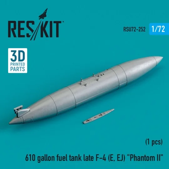 610 gallon fuel tank late F-4 (E, EJ) Phantom II (3D Printed) - Res...