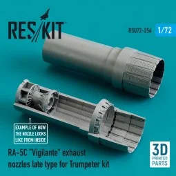 RA-5C Vigilante exhaust nozzles late type for Trumpeter kit (3D Pri...