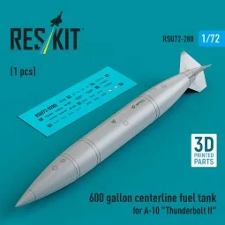 600 gallon centerline fuel tank for A-10 Thunderbolt II (1 pcs) (3D...