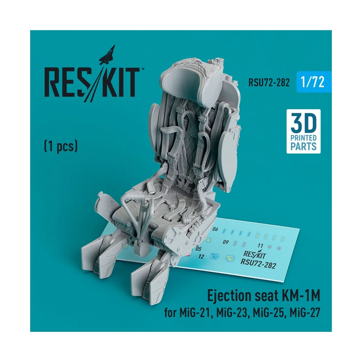 Ejection seat KM-1M for MiG-21, MiG-23, MiG-25, MiG-27 (1 pcs) (3D ...