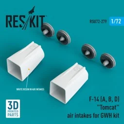 F-14(A, B, D) Tomcat air intakes for GWH kit (3D Printed), 1/72 - R...