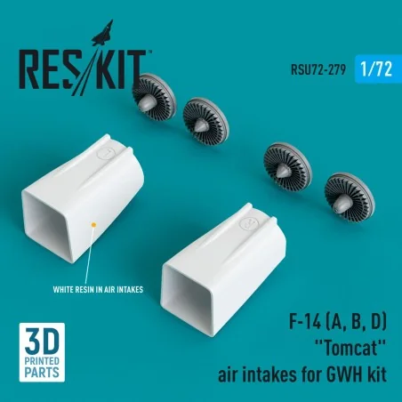 F-14(A, B, D) Tomcat air intakes for GWH kit (3D Printed), 1/72 - R...