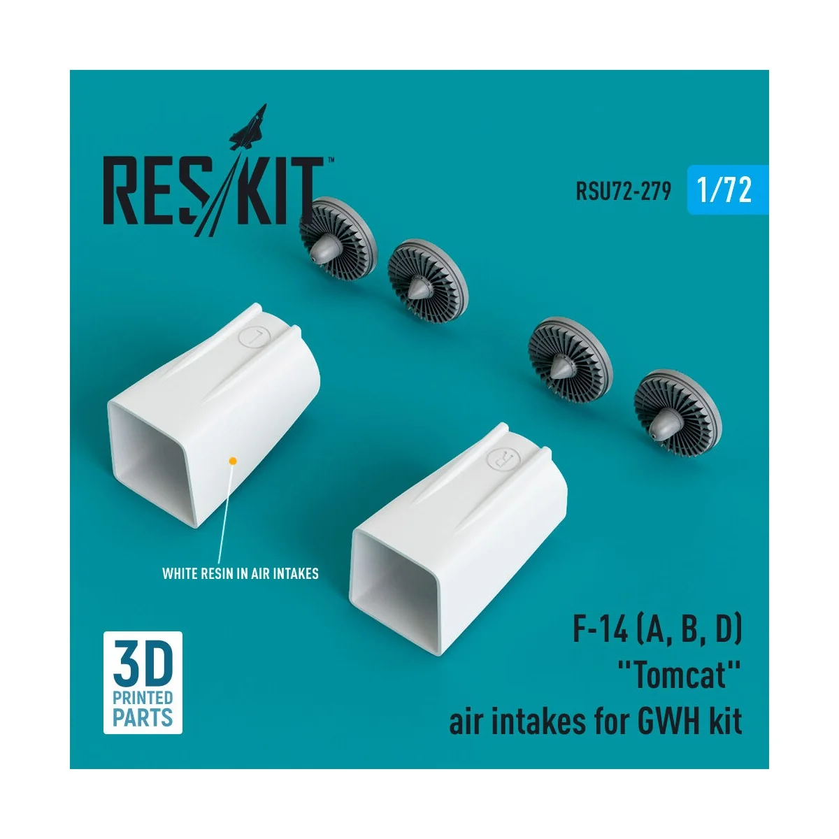 F-14(A, B, D) Tomcat air intakes for GWH kit (3D Printed) - ResKit ...