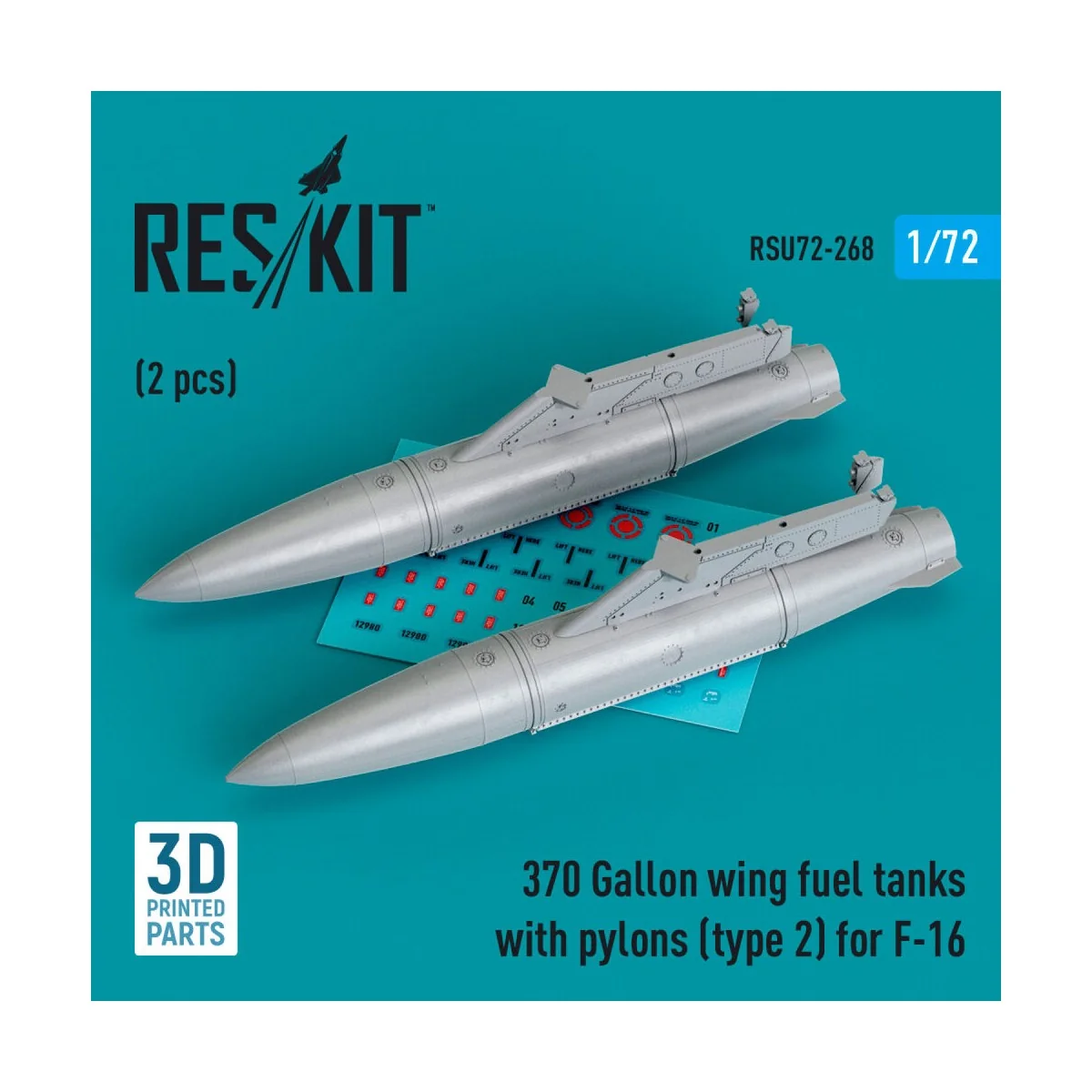 370 Gallon wing fuel tanks with pylons (type 2) for F-16 (A/B/C/D/E... 370 Gallon wing fuel tanks with pylons (type 2) for F-16 (A/B/C/D/E...