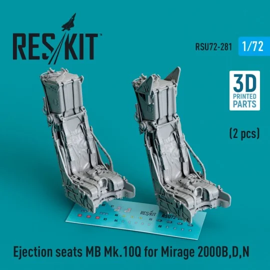 Ejection seats MB Mk.10Q for Mirage 2000B, D, N (2 pcs) (3D Printed...