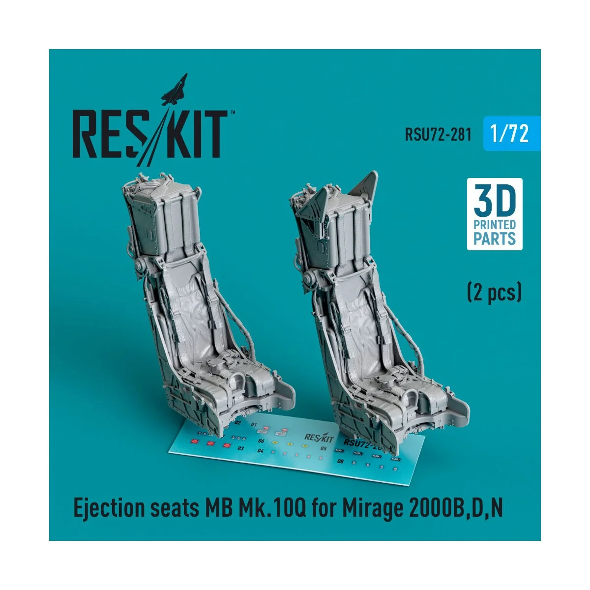 Ejection seats MB Mk.10Q for Mirage 2000B, D, N (2 pcs) (3D Printed...