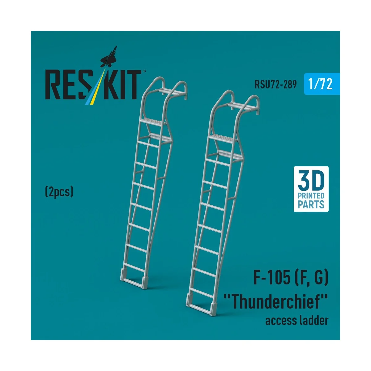 F-105 (F, G) Thunderchief access ladders (2 pcs) (3D Printed), 1/72...