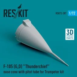 F-105 (G, D) Thunderchief nose cone with pitot tube for Trumpeter k...