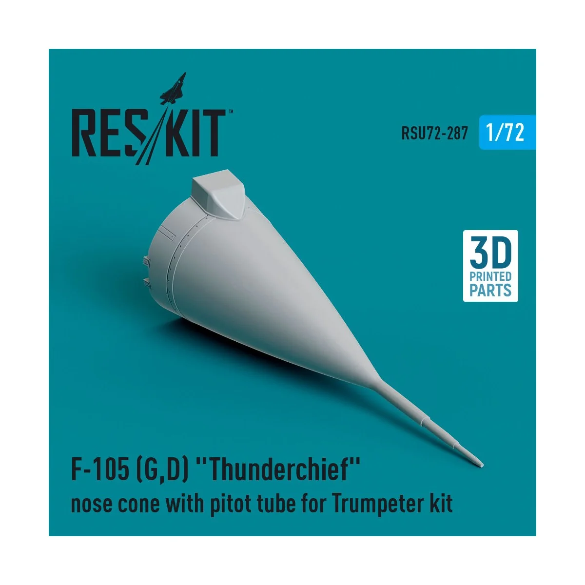 F-105 (G, D) Thunderchief nose cone with pitot tube for Trumpeter k... F-105 (G, D) Thunderchief nose cone with pitot tube for Trumpeter k...