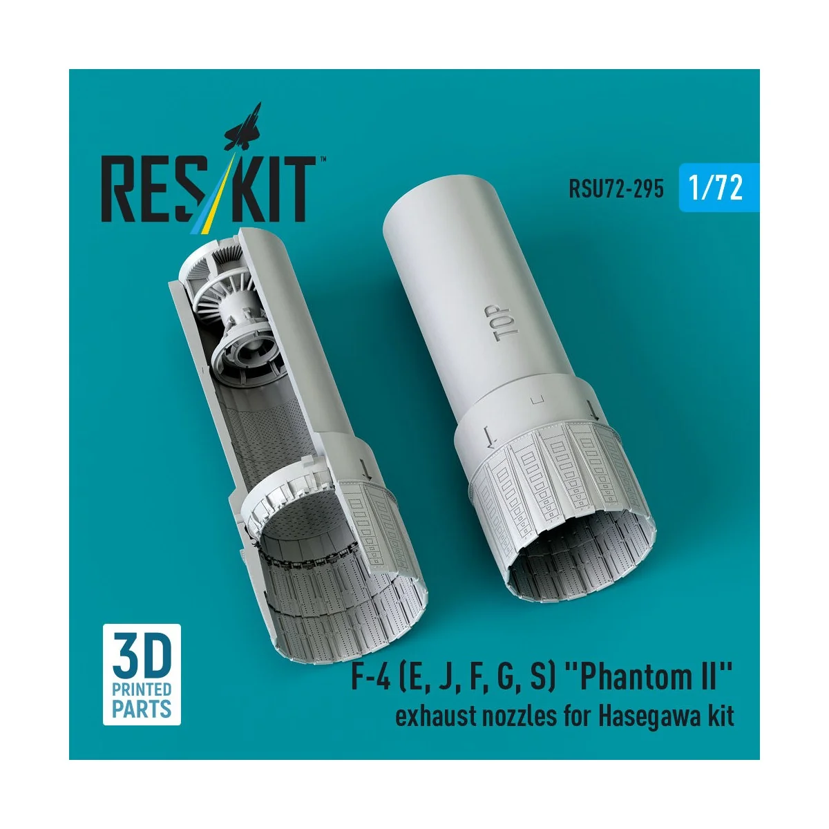 F-4 (E, J, F, G, S) Phantom II exhaust nozzles for Hasegawa kit (3D... F-4 (E, J, F, G, S) Phantom II exhaust nozzles for Hasegawa kit (3D...