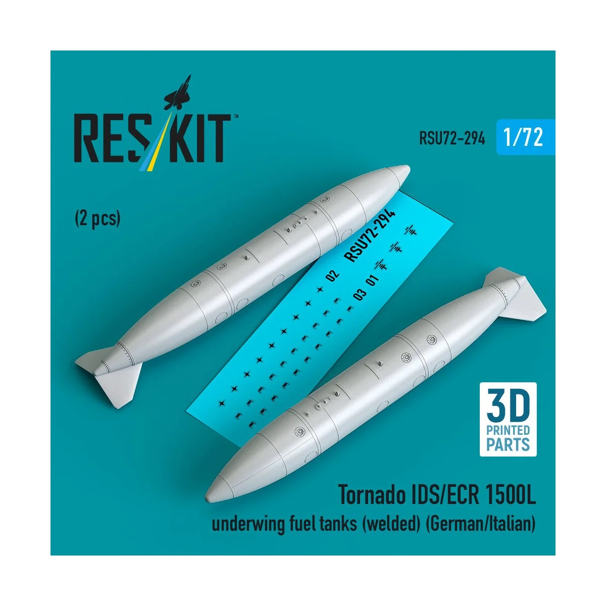 Tornado IDS/ECR 1500L underwing fuel tanks (welded) (German/Italian... Tornado IDS/ECR 1500L underwing fuel tanks (welded) (German/Italian...