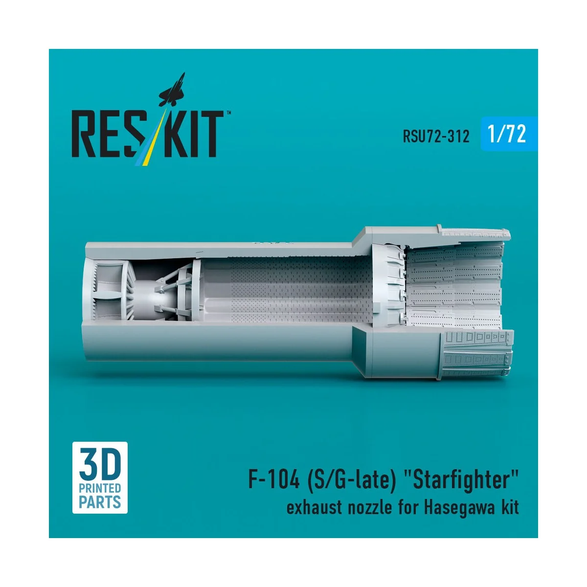 F-104 (S/G-late) Starfighter exhaust nozzle for Hasegawa kit (3D Pr...