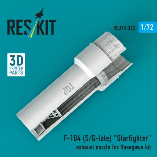 F-104 (S/G-late) Starfighter exhaust nozzle for Hasegawa kit (3D Pr...