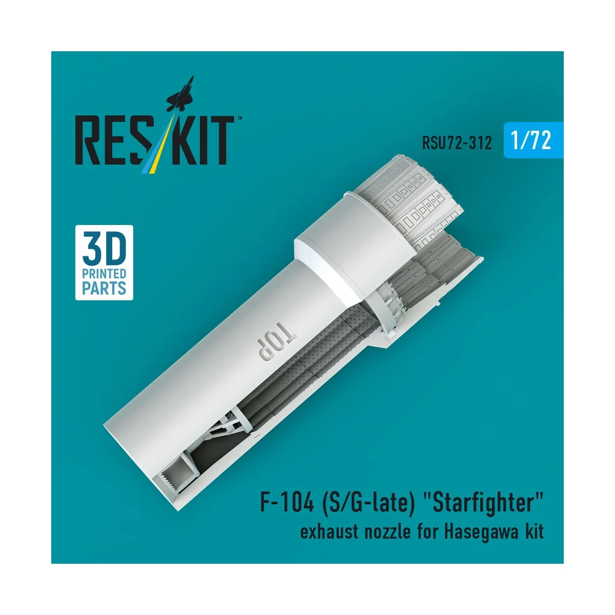F-104 (S/G-late) Starfighter exhaust nozzle for Hasegawa kit (3D Pr...