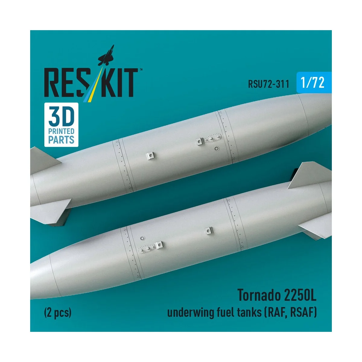 Tornado 2250L underwing fuel tanks (RAF, RSAF) (2 pcs) (3D Printed)...