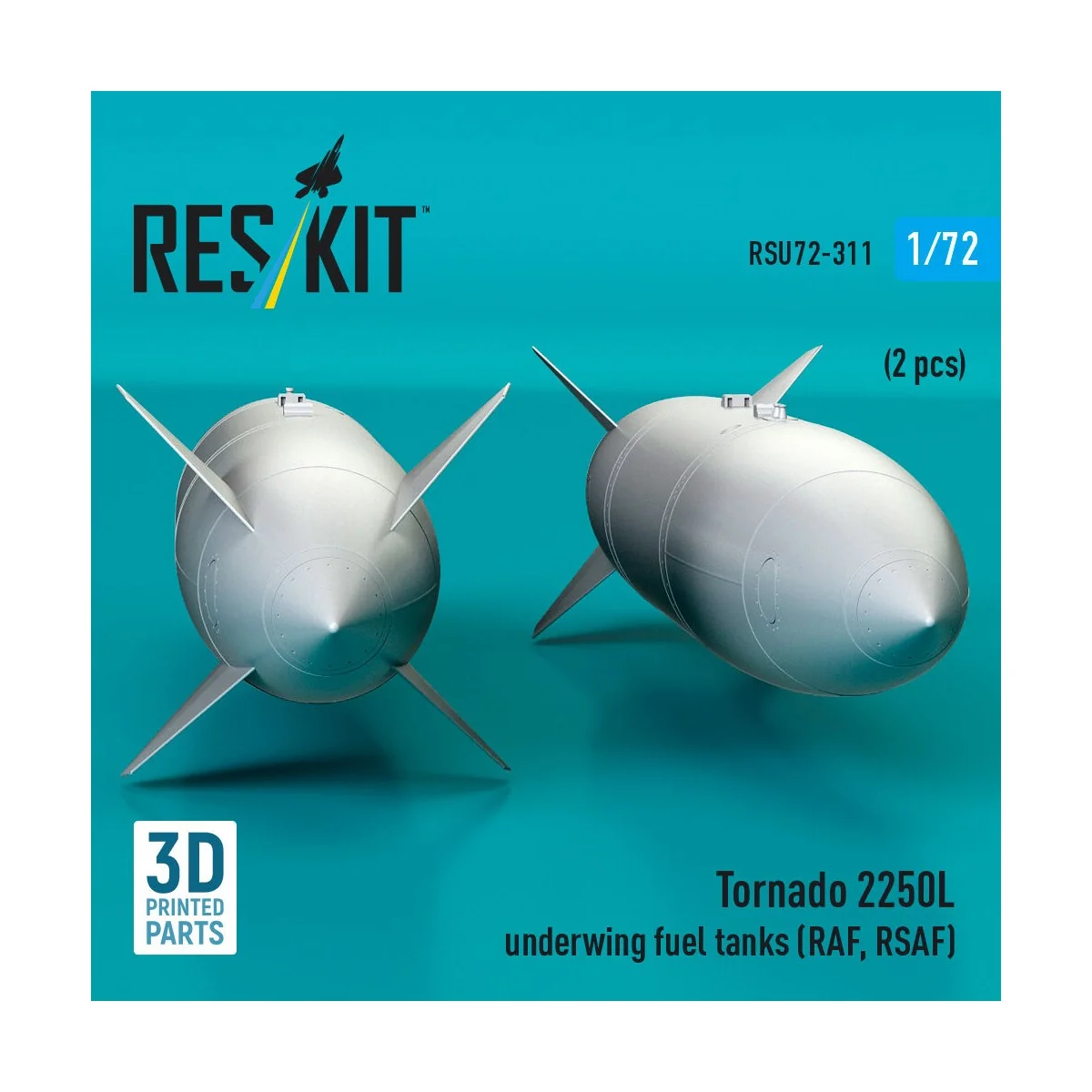 Tornado 2250L underwing fuel tanks (RAF, RSAF) (2 pcs) (3D Printed)...