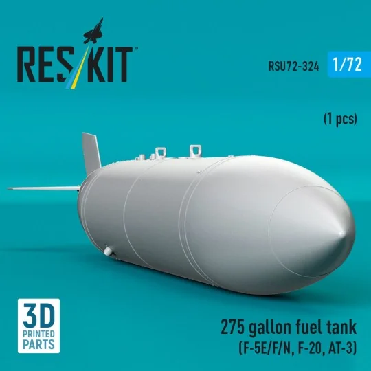 275 gallon fuel tank (F-5E/F/N, F-20, AT-3) (1 pcs) (3D Printed), 1...