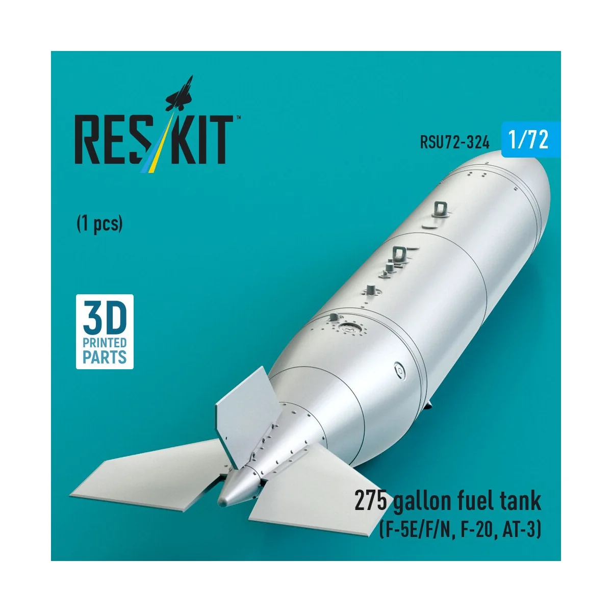 275 gallon fuel tank (F-5E/F/N, F-20, AT-3) (1 pcs) (3D Printed), 1...