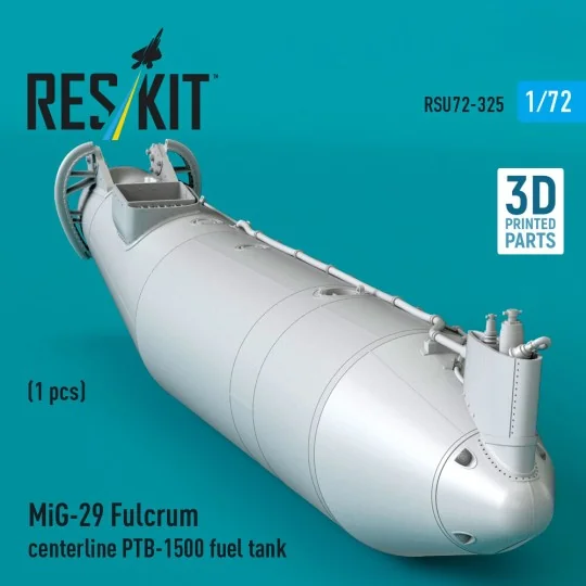 MiG-29 Fulcrum centerline PTB-1500 fuel tank (1 pcs) (3D Printed), ...