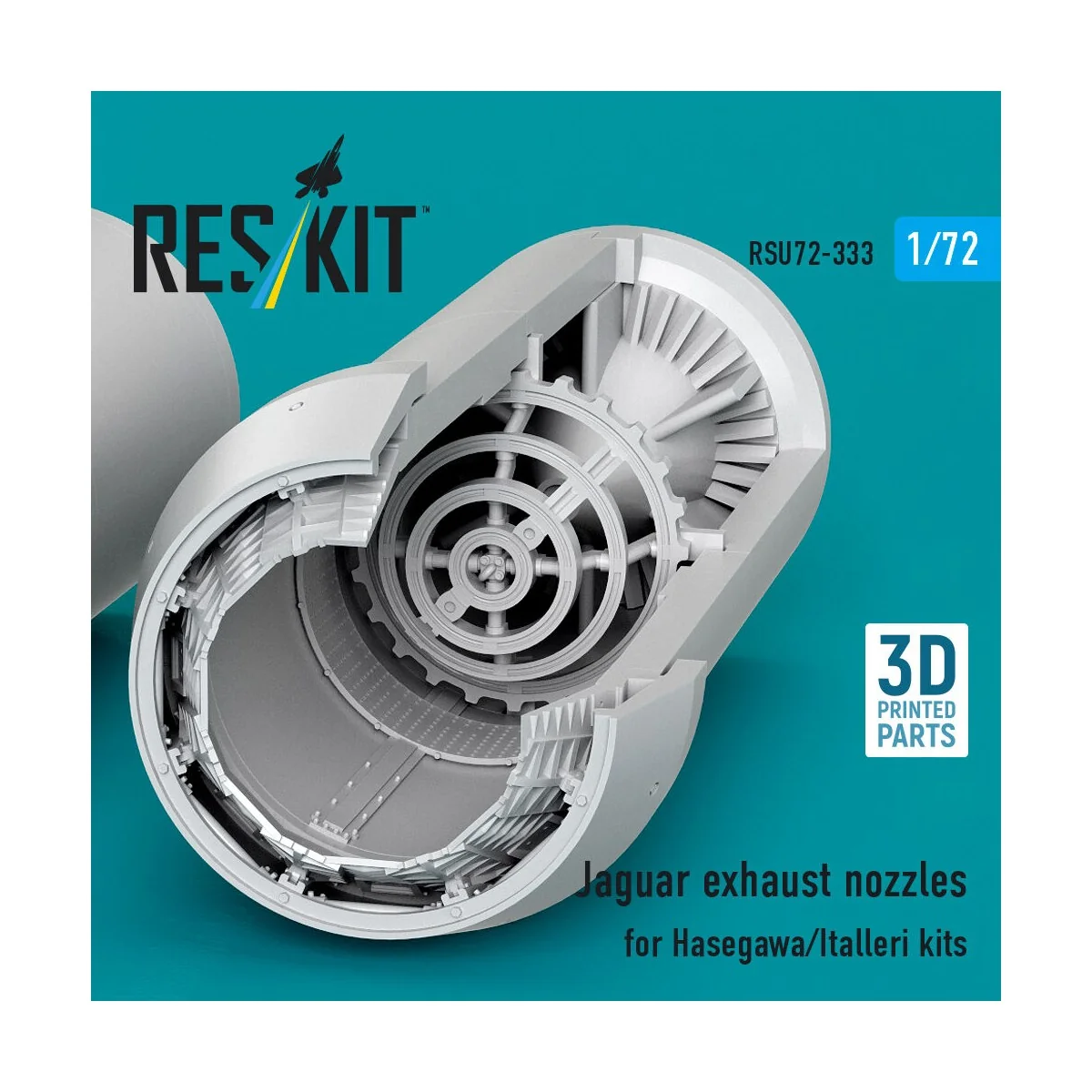 Jaguar exhaust nozzles for Hasegawa/Italleri kits (3D Printed), 1/7...