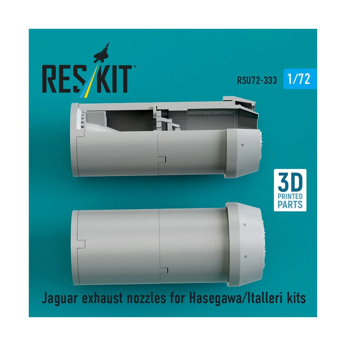 Jaguar exhaust nozzles for Hasegawa/Italleri kits (3D Printed), 1/7...