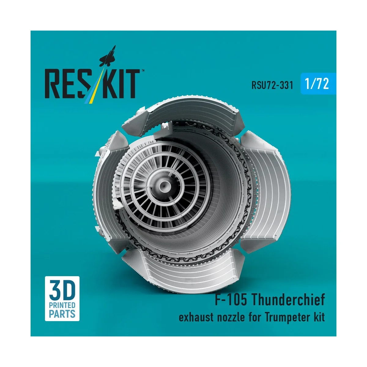 F-105 Thunderchief exhaust nozzle for Trumpeter kit (3D Printed), 1...