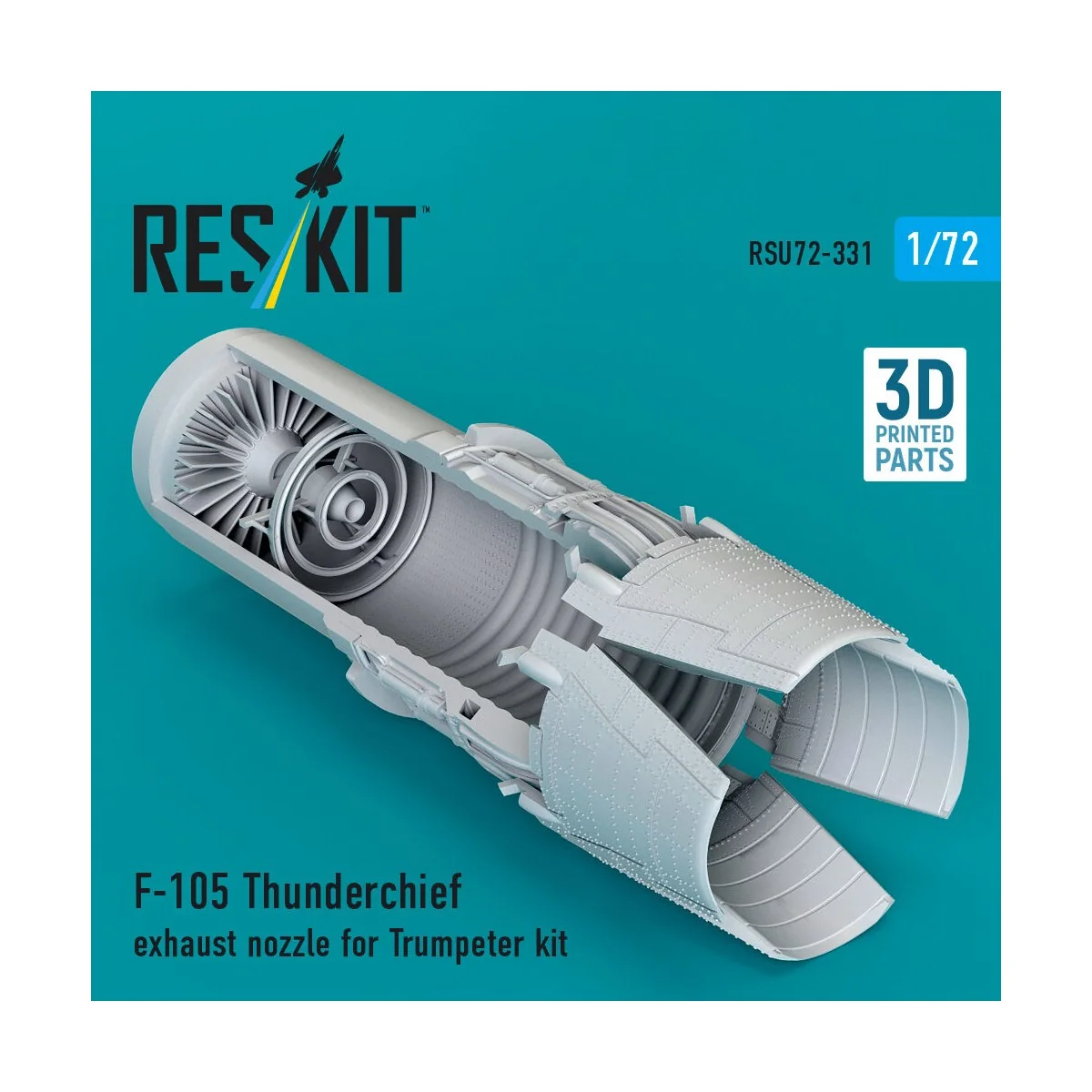 F-105 Thunderchief exhaust nozzle for Trumpeter kit (3D Printed), 1...