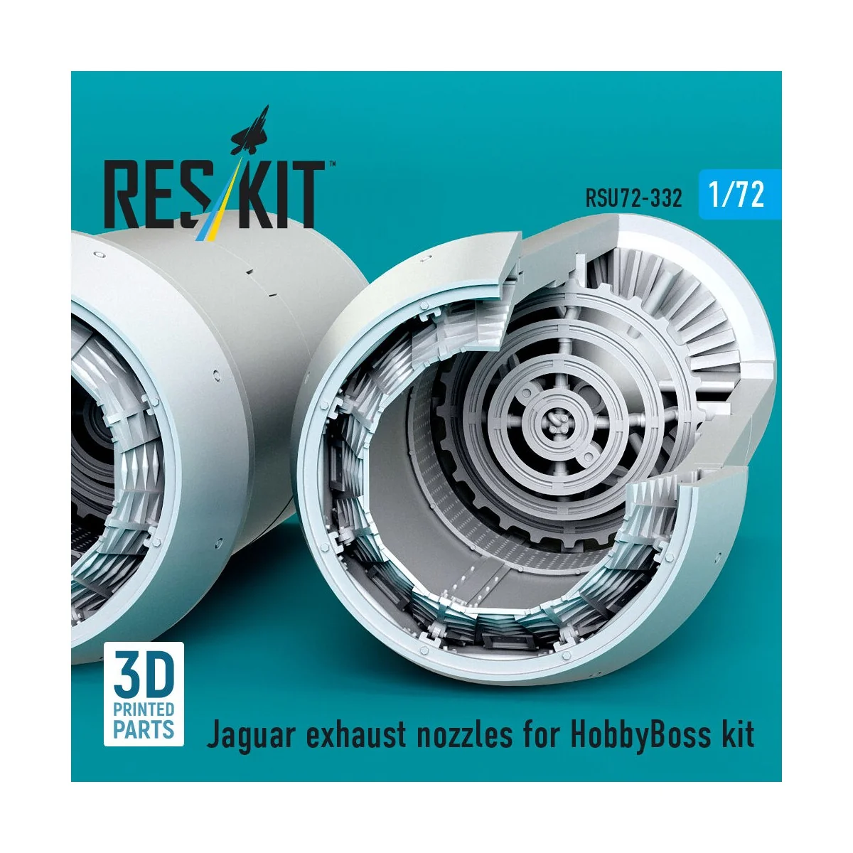 Jaguar exhaust nozzles for HobbyBoss kit (3D Printed) - ResKit Mode...